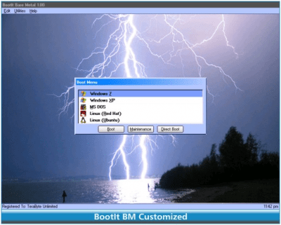 Screenshot of the application BootIt Bare Metal - #6