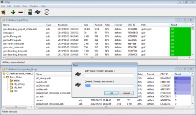 Screenshot of the application AZip - #5