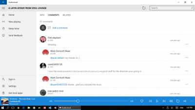 Screenshot of the application Audiocloud - #5