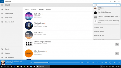 Screenshot of the application Audiocloud - #7