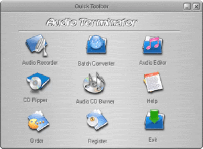 Screenshot of the application Audio Terminator - #2