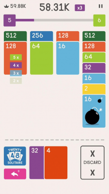 Screenshot of the application Twenty48 Solitaire - #2