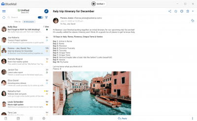 Screenshot of the application Blue Mail - #2