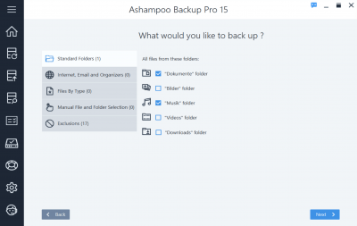 Screenshot of the application Ashampoo Backup Pro - #5