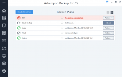 Screenshot of the application Ashampoo Backup Pro - #7