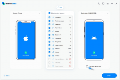 Screenshot of the application Wondershare MobileTrans - #3