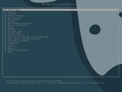 Screenshot of the application AIO Boot - #2
