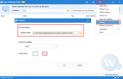Screenshot of the application Wise Duplicate Finder - #5
