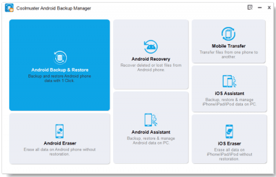 Screenshot of the application Coolmuster Android Backup Manager - #2