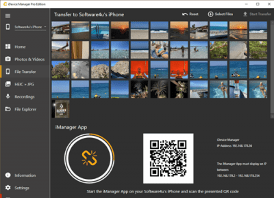 Screenshot of the application iDevice Manager - #2