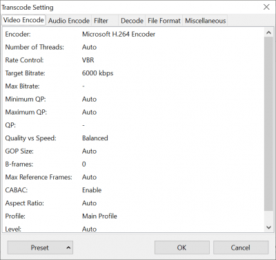 Screenshot of the application A's Video Converter - #2