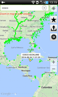 Screenshot of the application FindShip - #4