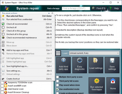 Screenshot of the application Ultra Virus Killer - #2