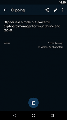 Screenshot of the application Clipper - Clipboard Manager - #4