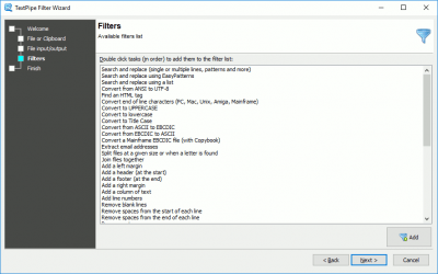 Screenshot of the application TextPipe Standard - #2