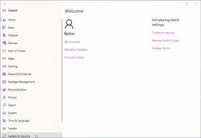 Screenshot of the application ControlUWP - #2