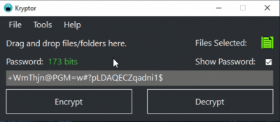Screenshot of the application Kryptor - #2