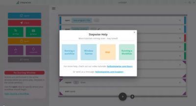 Screenshot of the application Stepwise - #2
