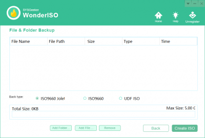 Screenshot of the application WonderISO - #4