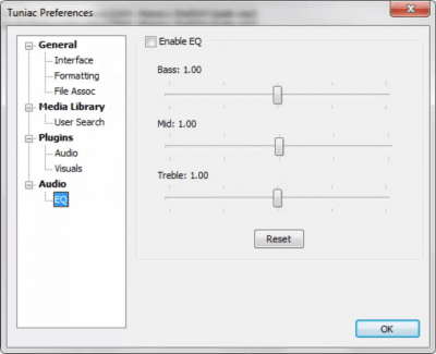 Screenshot of the application Tuniac - #6