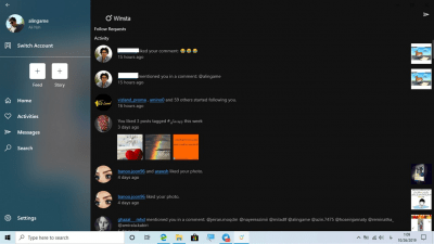 Screenshot of the application Winsta - #2