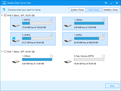 Screenshot of the application Hasleo Disk Clone - #2