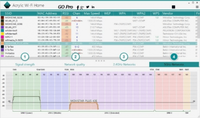 Screenshot of the application Acrylic Wi-Fi Home - #4