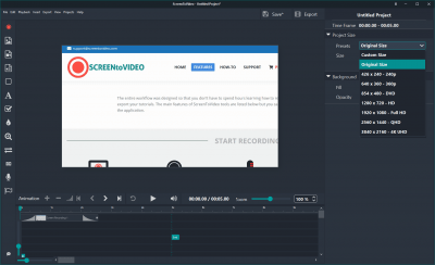 Screenshot of the application ScreenToVideo - #2