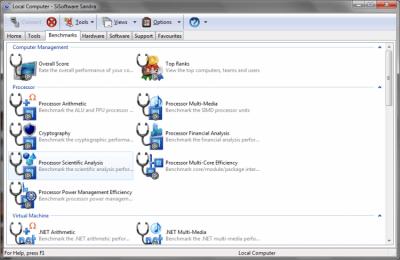 Screenshot of the application SiSoftware Sandra Lite - #2