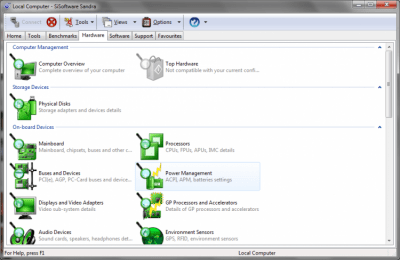 Screenshot of the application SiSoftware Sandra Lite - #3