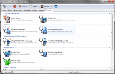 Screenshot of the application SiSoftware Sandra Lite - #4