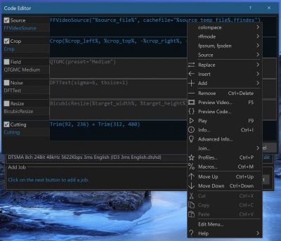 Screenshot of the application StaxRip - #2