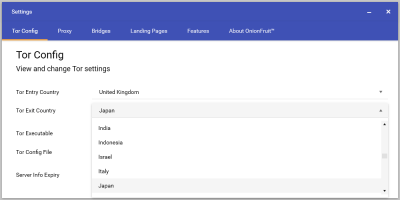 Screenshot of the application OnionFruit Connect - #2