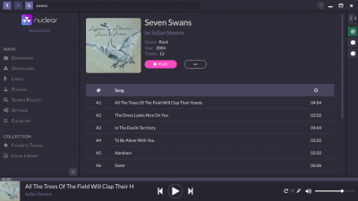 Screenshot of the application Nuclear Music Player - #2