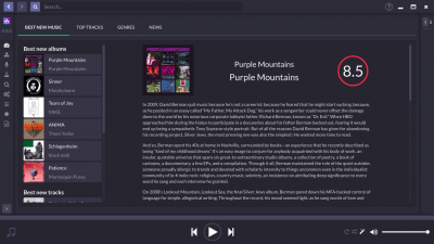 Screenshot of the application Nuclear Music Player - #4