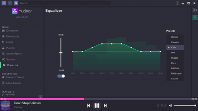 Screenshot of the application Nuclear Music Player - #8