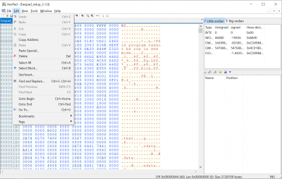 Screenshot of the application HexPad - #2