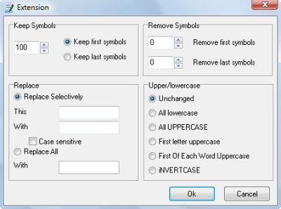 Screenshot of the application MIKLSOFT Professional Renamer - #3