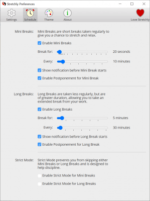 Screenshot of the application Stretchly - #2