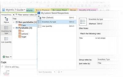 Screenshot of the application MyInfo - #2