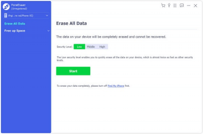 Screenshot of the application FoneEraser - #2