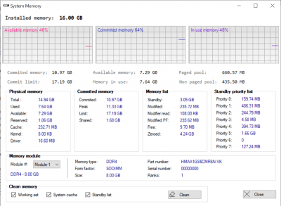 Screenshot of the application Quick CPU - #3