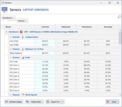 Screenshot of the application Quick CPU - #4