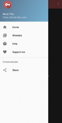 Screenshot of the application Block This - #2