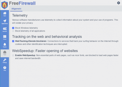 Screenshot of the application Free Firewall - #5
