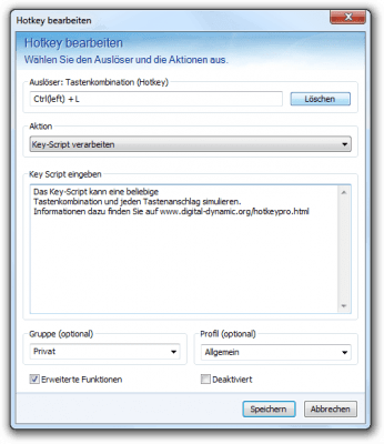 Screenshot of the application HotkeyPro - #2