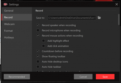 Screenshot of the application iFun Screen Recorder - #4