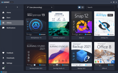 Screenshot of the application Ashampoo Connect - #2