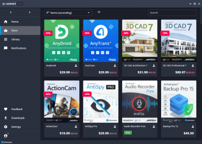 Screenshot of the application Ashampoo Connect - #3