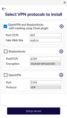 Screenshot of the application Amnezia VPN - #2